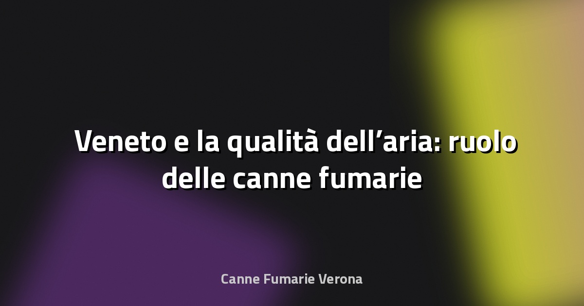 🌬️ Veneto e la qualità dell’aria: ruolo delle canne fumarie