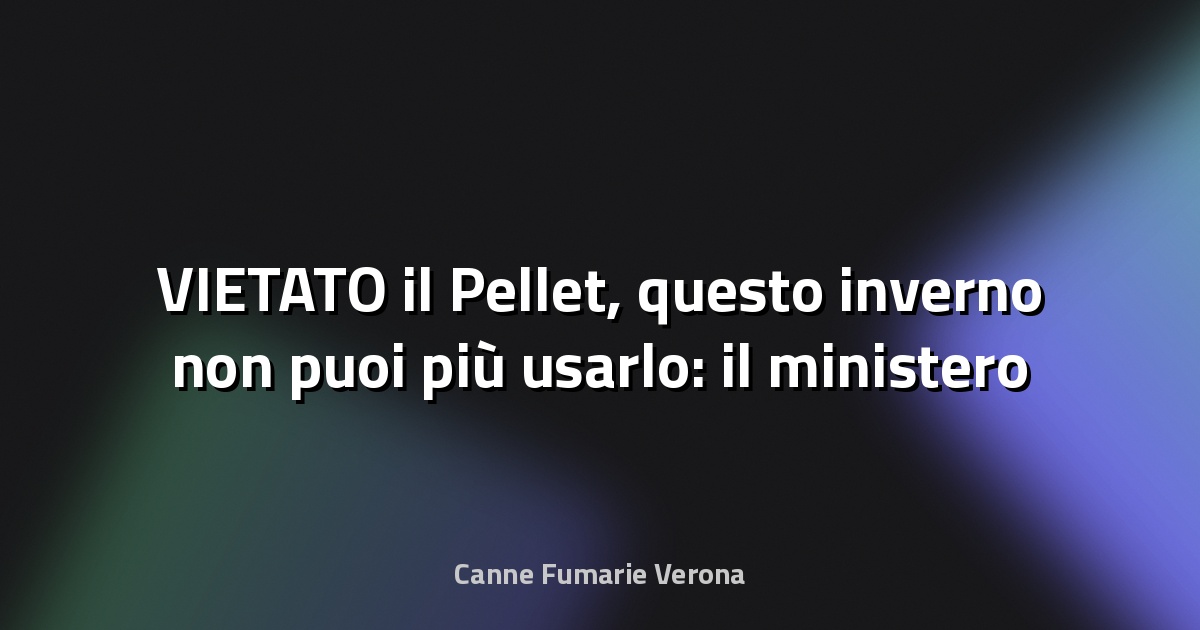 🔥 VIETATO il Pellet, questo inverno non puoi più usarlo: il ministero emette l'ordinanza | Dovrai buttare via tutte le scorte - Infoiva