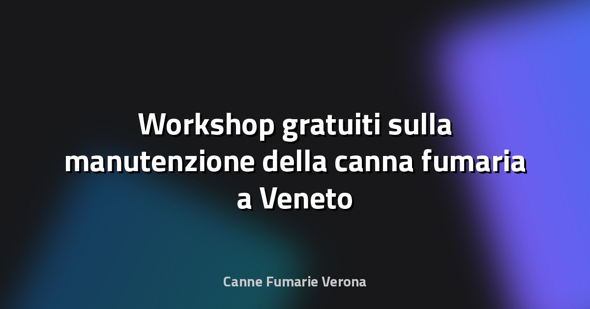 🔥 Workshop gratuiti sulla manutenzione della canna fumaria a Veneto
