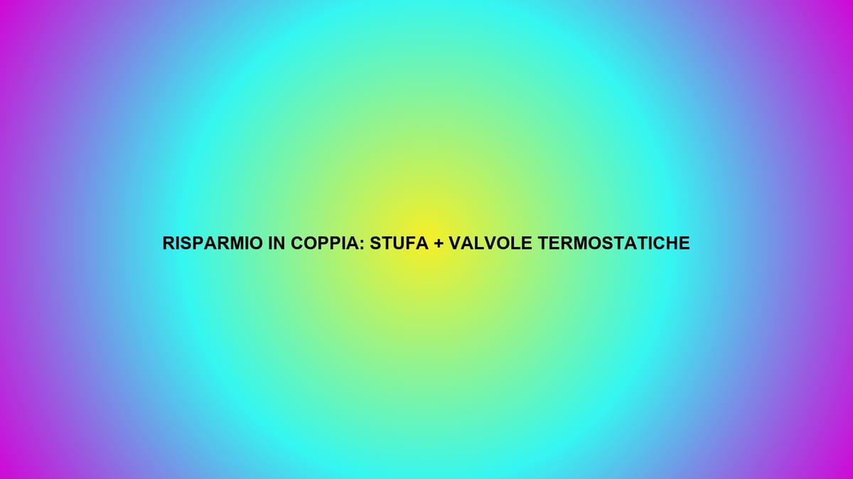 🔥 RISPARMIO IN COPPIA: STUFA + VALVOLE TERMOSTATICHE
