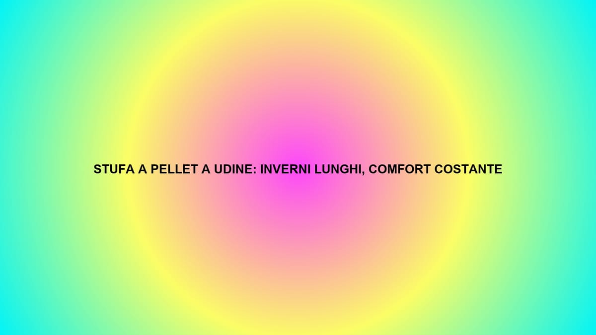 🔥 STUFA A PELLET A UDINE: INVERNI LUNGHI, COMFORT COSTANTE