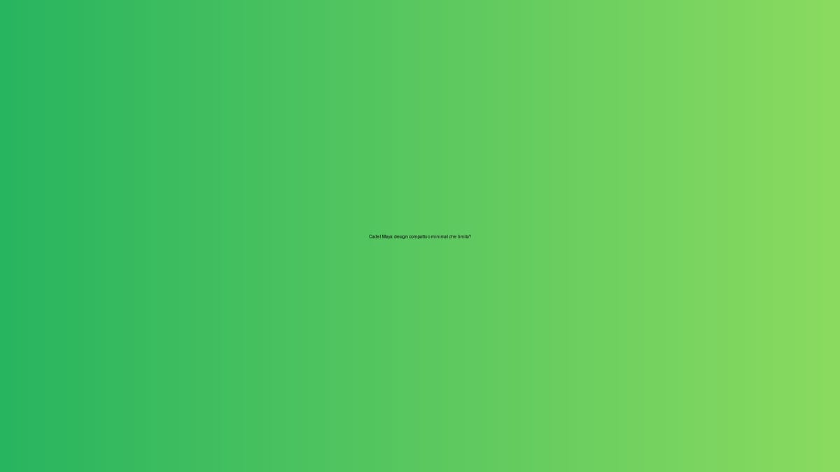 🔥 Cadel Maya: design compatto o minimal che limita?