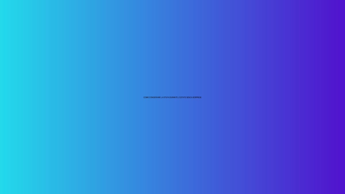 🔥 COME CONSERVARE LA STUFA DURANTE L’ESTATE SENZA SORPRESE