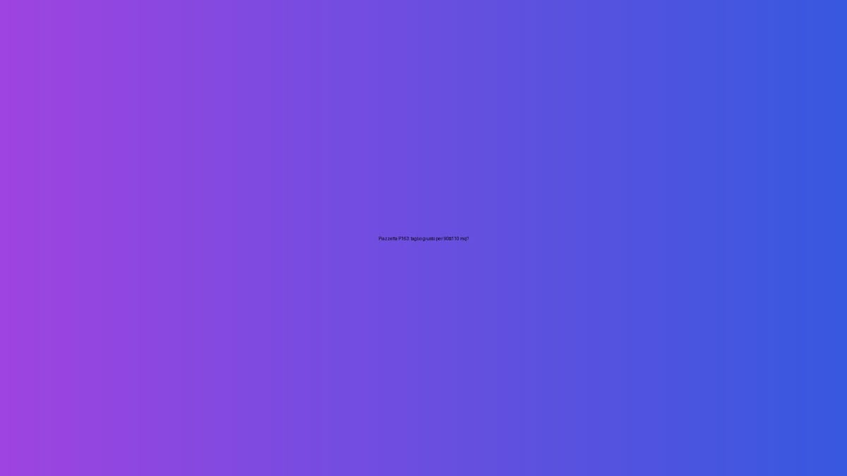 🔥 Piazzetta P163: taglio giusto per 90–110 mq?