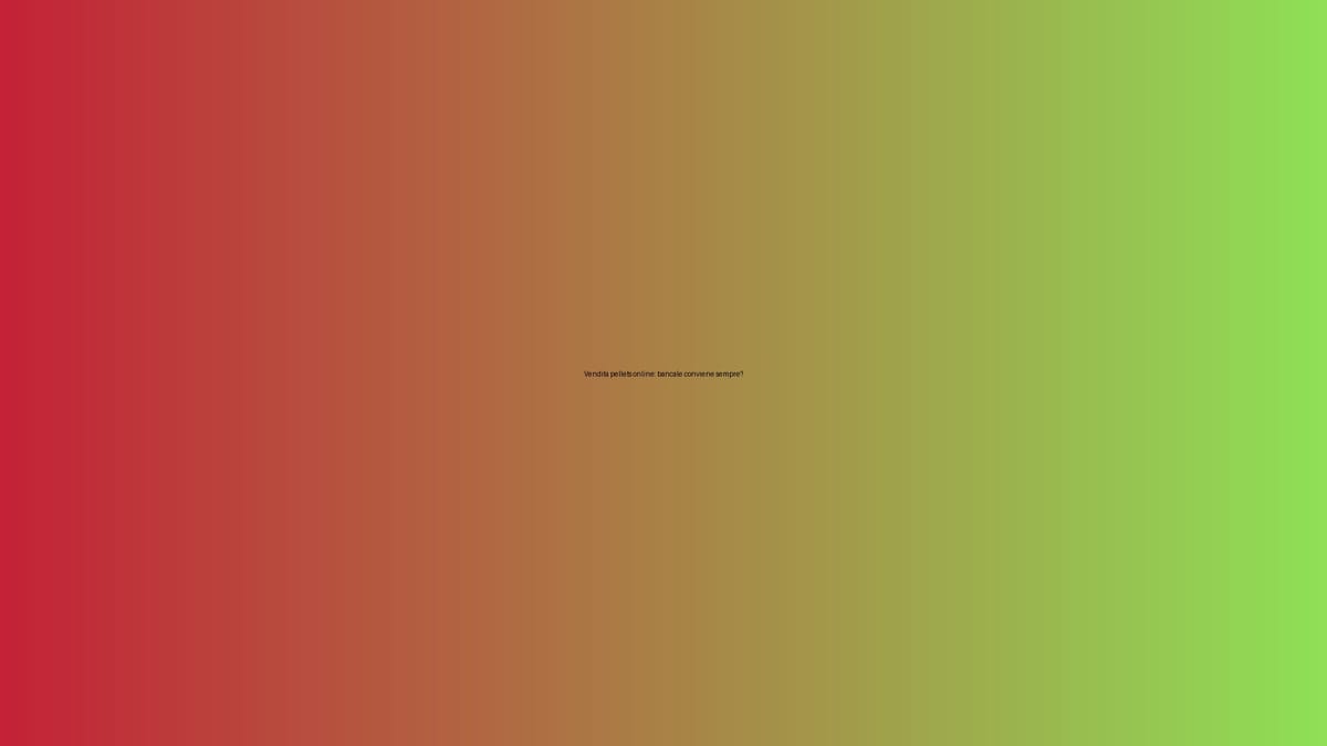 🔥 Vendita pellets online: bancale conviene sempre?