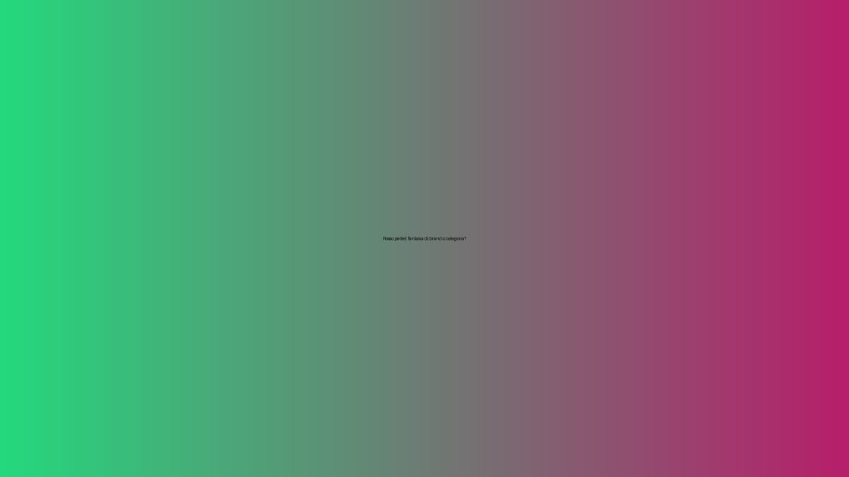 🔥 Rosso pellet: fantasia di brand o categoria?