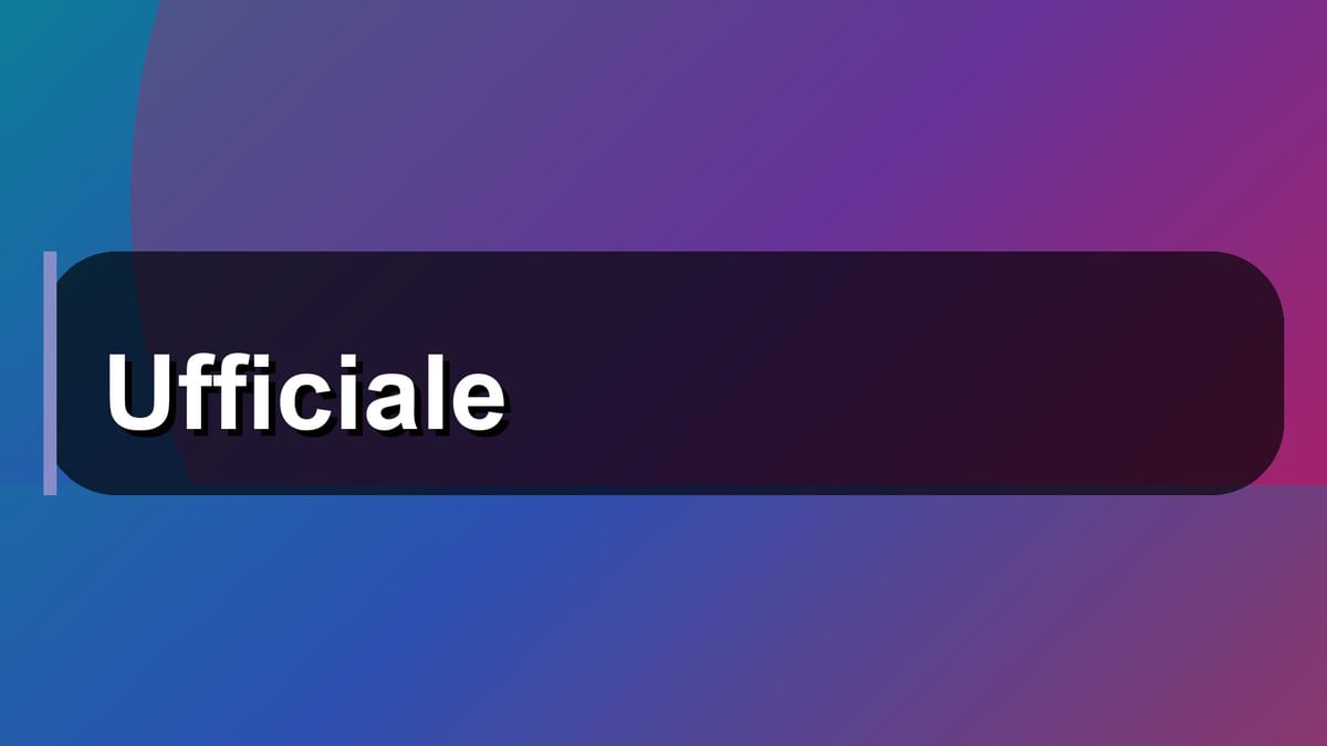 🔥 Ufficiale