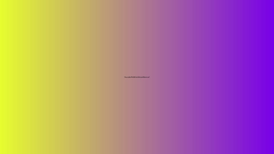 🔥 Piazzetta P943M: la M fa la differenza?