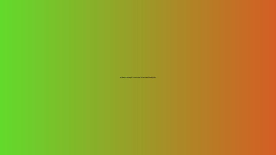 🔥 Pellet per stufe prezzo: scende davvero a fine stagione?