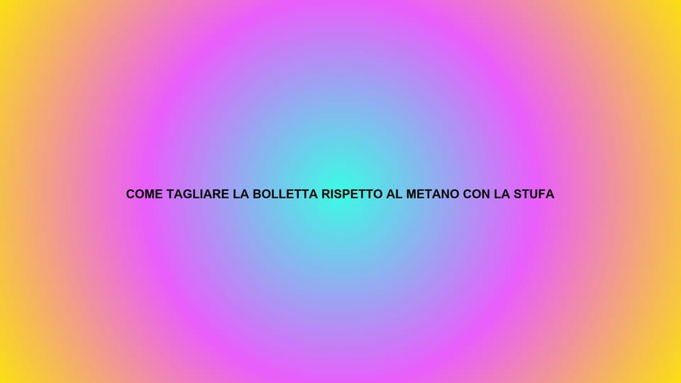 🔥 COME TAGLIARE LA BOLLETTA RISPETTO AL METANO CON LA STUFA