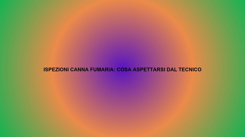 🔥 ISPEZIONI CANNA FUMARIA: COSA ASPETTARSI DAL TECNICO